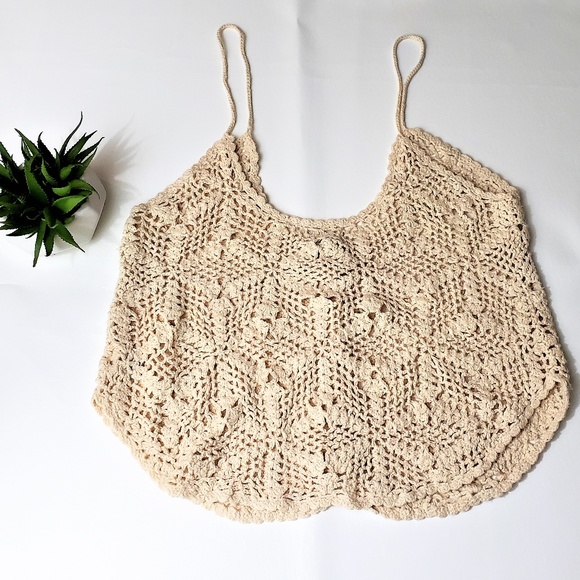 2 FOR $25! LA HEARTS Cropped Crocheted Tank Top, M - Picture 2 of 3